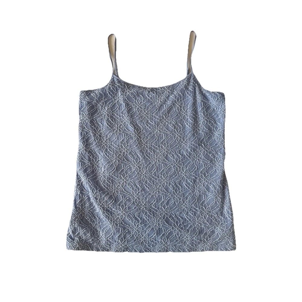 Ann Taylor Pastel Blue Lace Lined Camisole Top Women's L Staple Simple Layering